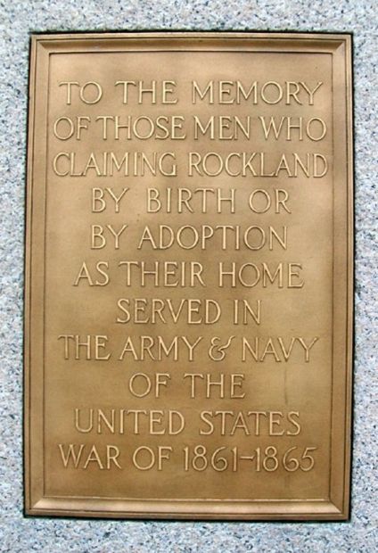 EDWIN LIBBY POST NO. 16 G.A.R. MEMORIAL FLAGPOLE PLAQUE A