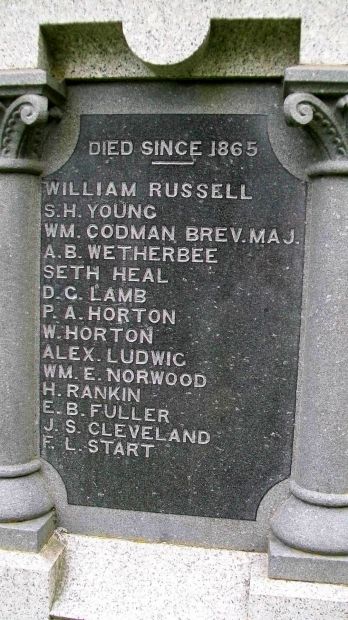 CAMDEN CIVIL WAR MEMORIAL PLAQUE D