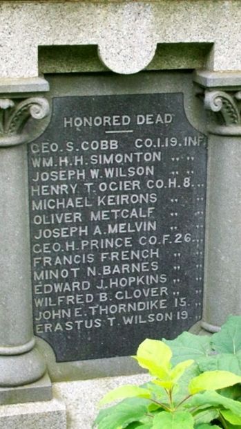 CAMDEN CIVIL WAR MEMORIAL PLAQUE C