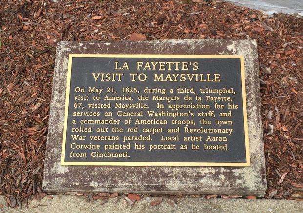 LA FAYETTE’S VISIT TO MAYSVILLE MEMORIAL PLAQUE