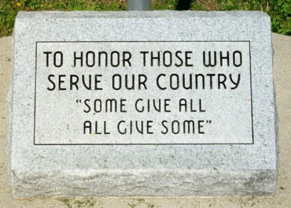 EDWARDSVILLE VETERANS MEMORIAL FLAGPOLE STONE