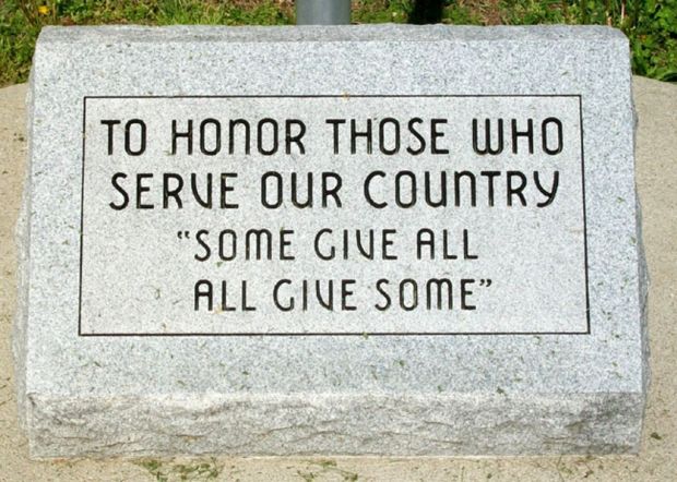 EDWARDSVILLE VETERANS MEMORIAL FLAGPOLE STONE