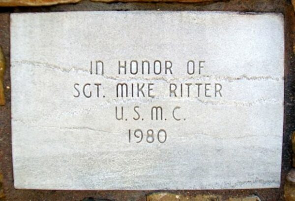 SGT. MIKE RITTER MEMORIAL FLAGPOLE STONE