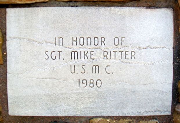 SGT. MIKE RITTER MEMORIAL FLAGPOLE STONE