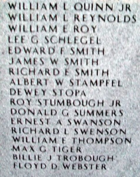 NORTHEAST KANSAS KOREAN WAR MEMORIAL STONE Z