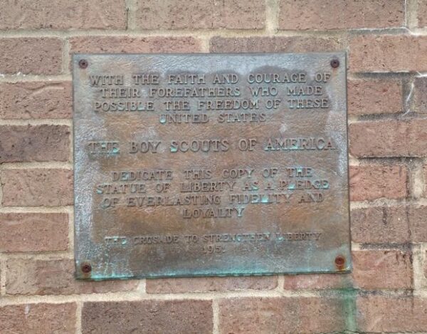 SLATER REPLICA OF THE STATUE OF LIBERTY MEMORIAL PLAQUE