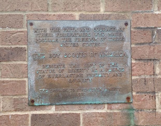 SLATER REPLICA OF THE STATUE OF LIBERTY MEMORIAL PLAQUE