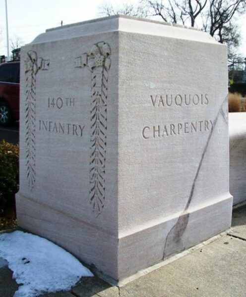 140TH INFANTRY VAUQUOIS CHARPENTRY WAR MEMORIAL