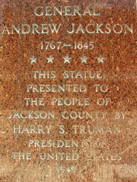 GENERAL ANDREW JACKSON EQUESTRIAN MEMORIAL STONE