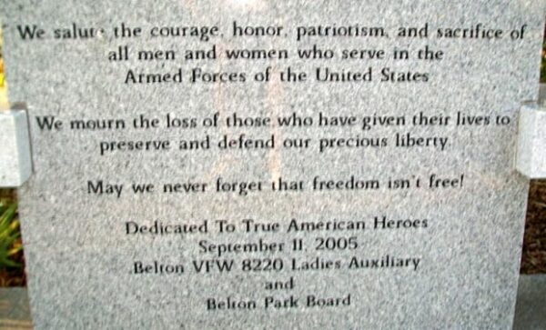 PEACE PARK MEMORIAL STONE B