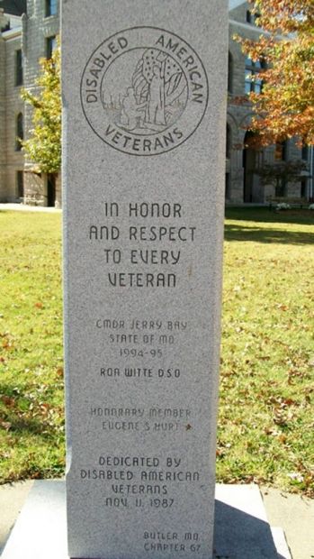 EUGENE S. HURT CHAPTER 67 D.A.V. VETERANS MEMORIAL SIDE A