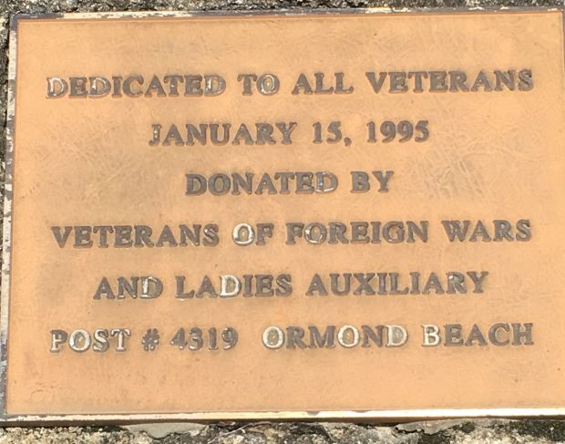 V.F.W. POST #4319 ALL VETERANS MEMORIAL FLAGPOLE PLAQUE