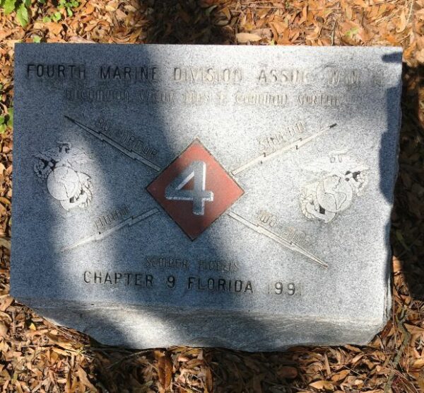 FLORIDA NATIONAL CEMETERY FOURTH MARINE DIVISION ASSOC WW II MEMORIAL