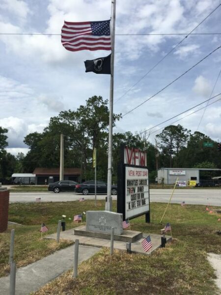 V.F.W. POST 3349 WAR VETERANS MEMORIAL FLAGPOLE