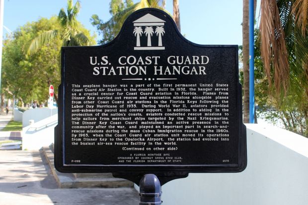 U.S. COAST GUARD STATION HANGER MEMORIAL MARKER
