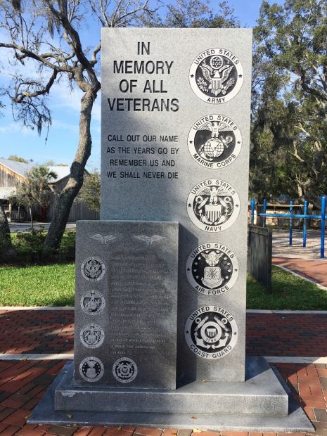 PALMETTO IN MEMORY OF ALL VETERANS MEMORIAL FRONT