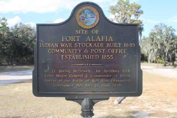 SITE OF FORT ALAFIA MEMORIAL MARKER