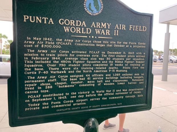 PUNTA GORDA ARMY AIR FIELD WORLD WAR II MEMORIAL MARKER