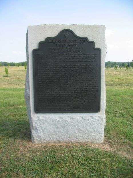 THIRD CORPS ARMY OF THE POTOMAC WAR MEMORIAL