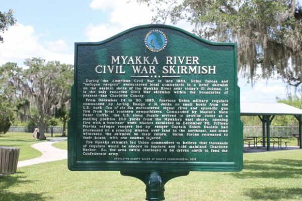 MYAKKA RIVER CIVIL WAR SKIRMISH MEMORIAL MARKER