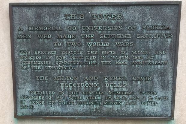 CENTURY TOWER WAR MEMORIAL PLAQUE