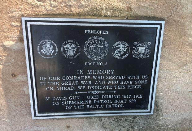 HENLOPEN POST NO. 5 GREAT WAR MEMORIAL PLAQUE