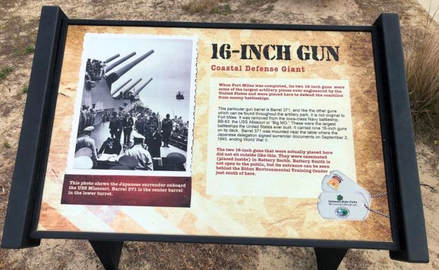 16 INCH GUN WAR MEMORIAL PLAQUE