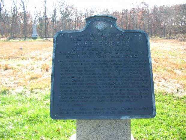 THIRD BRIGADE FIRST DIVISION THIRD CORPS WAR MEMORIAL