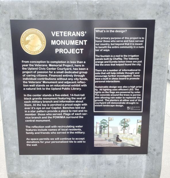 VETERANS’ MONUMENT PROJECT PLAQUE