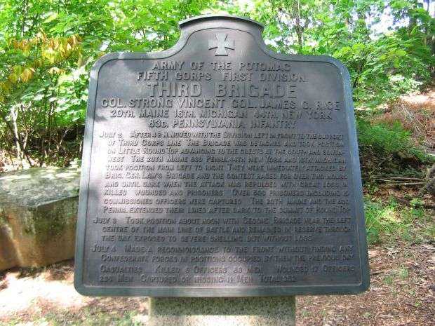 THIRD BRIGADE FIRST DIVISION FIFTH CORPS WAR MEMORIAL