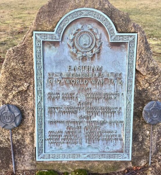EASTHAM REMEMBERS WORLD WAR MEMORIAL PLAQUE