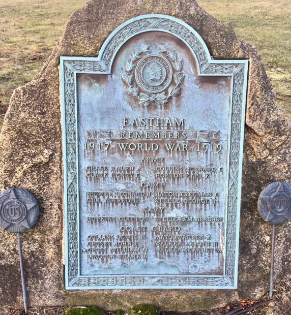 EASTHAM REMEMBERS WORLD WAR MEMORIAL PLAQUE