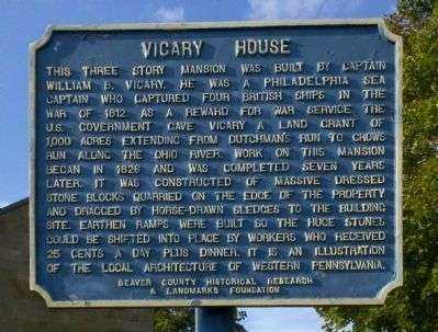 VICARY HOUSE MEMORIAL MARKER