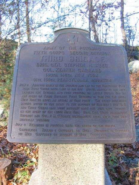 THIRD BRIGADE SECOND DIVISION FIFTH CORPS WAR MEMORIAL