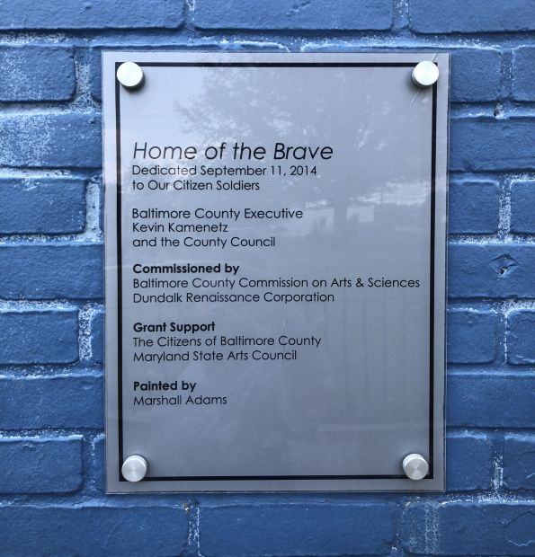 HOME OF THE BRAVE WAR MEMORIAL MURAL PLAQUE