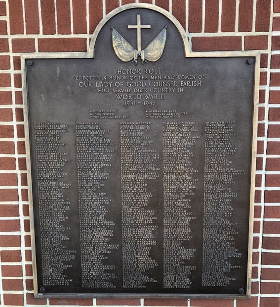 BALTIMORE’S OUR LADY OF GOOD COUNSEL PARISH WORLD WAR II MEMORIAL