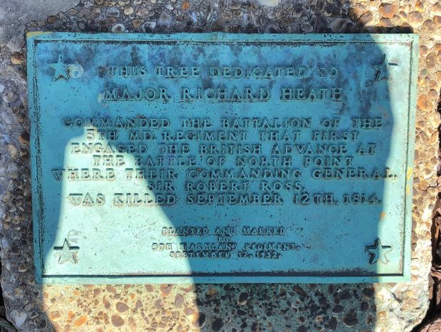 MAJOR RICHARD HEATH WAR MEMORIAL TREE PLAQUE