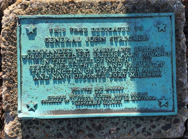 GENERAL JOHN STRICKER WAR MEMORIAL TREE PLAQUE