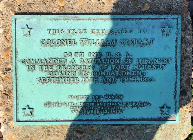 COLONEL WILLIAM STEUART WAR MEMORIAL TREE PLAQUE