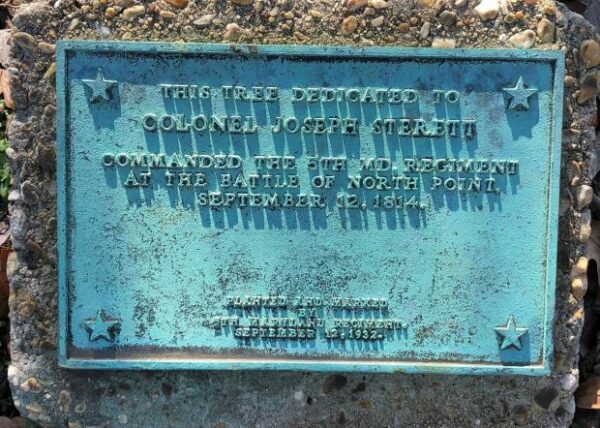 COLONEL JOSEPH STERETT WAR MEMORIAL TREE PLAQUE