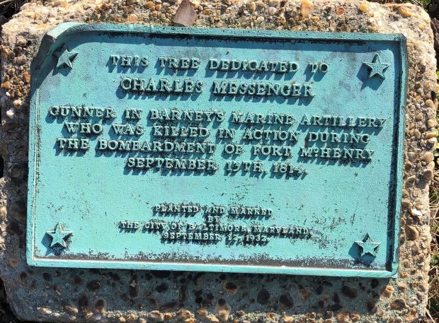 CHARLES MESSENGER WAR MEMORIAL TREE PLAQUE