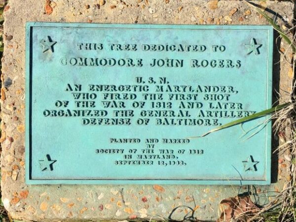 COMODORE JOHN ROGERS WAR MEMORIAL PLAQUE