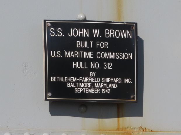 S.S. JOHN W. BROWN LIBERTY SHIP MEMORIAL PLAQUE