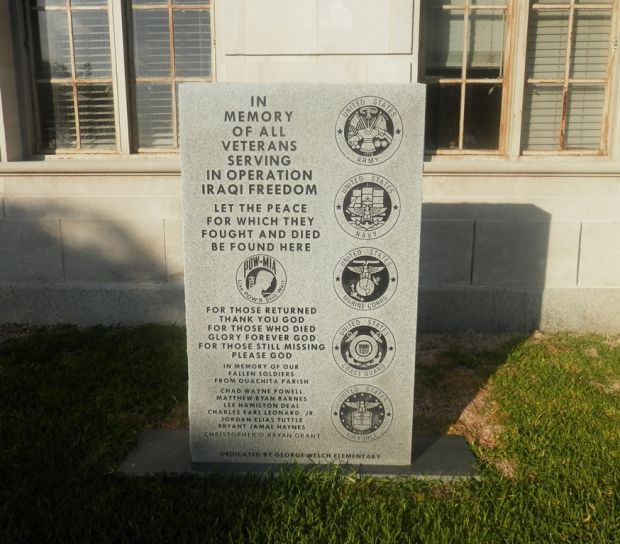 MONROE OPERATION IRAQI FREEDOM WAR MEMORIAL
