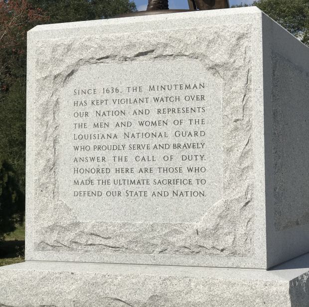 LOUISIANA NATIONAL GUARD WAR MEMORIAL STONE