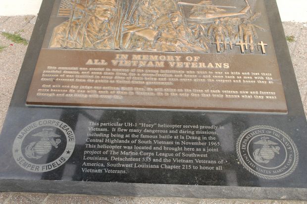 SOUTHWEST LOUISIANA VIETNAM VETERANS MEMORIAL PLAQUE A