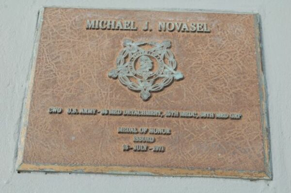 MICHAEL J. NOVASEL MEDAL OF HONOR WAR MEMORIAL PLAQUE