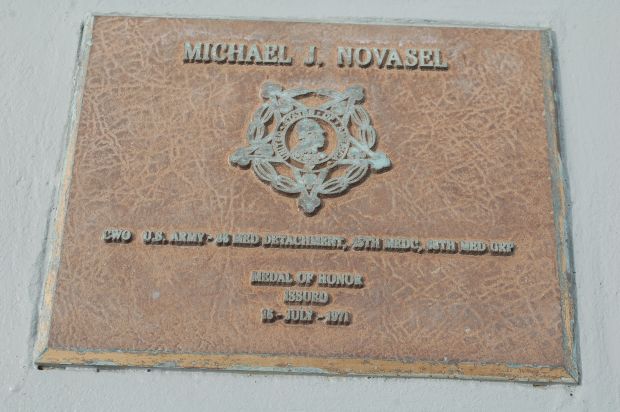 MICHAEL J. NOVASEL MEDAL OF HONOR WAR MEMORIAL PLAQUE