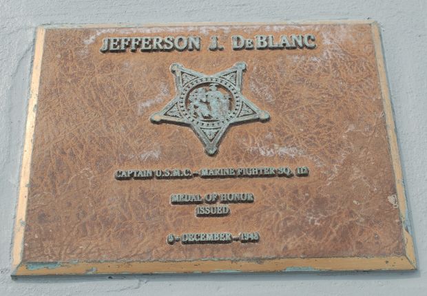 JEFFERSON J. DEBLANC MEDAL OF HONOR WAR MEMORIAL PLAQUE