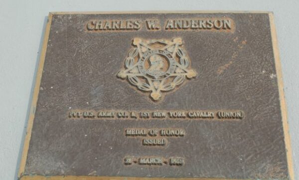 CHARLES W. ANDERSON MEDAL OF HONOR WAR MEMORIAL PLAQUE